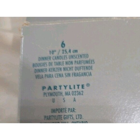 PartyLite 10" Metallic Blue Taper Candles Set of 6 Dinner Candl M1086 Unscented - Picture 4 of 7
